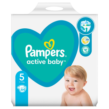 Pampers Active Baby, rozmiar 5, 64 pieluszek, 11kg-16kg