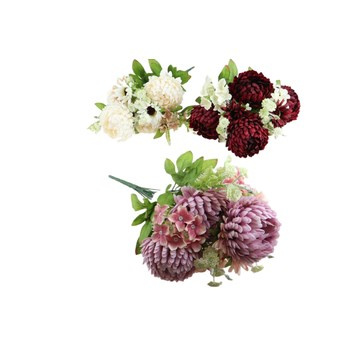 EM&EM Bukiet kwiatów sztucznych hortensja 49cm mix