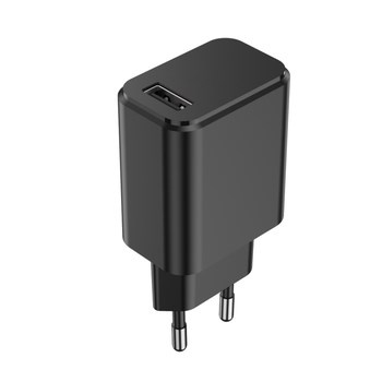 Ładowarka sieciowa Setty 1x USB 3A czarna + kabel USB-C 1,0 m