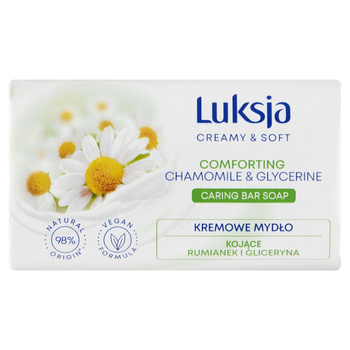 Luksja Creamy & Soft Kremowe mydło w kostce Rumianek i Gliceryna 90 g