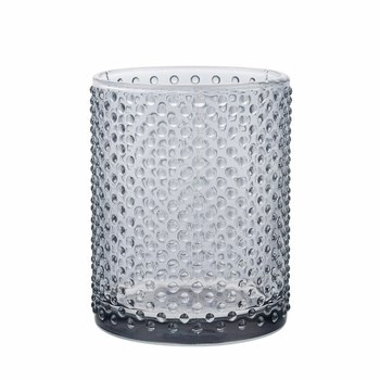 Kubek na szczoteczki szklany 8x8x10 cm popielaty Altom Design