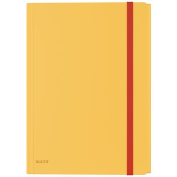 Teczka z gumką i kieszonką Leitz Cosy, PP, żółta
