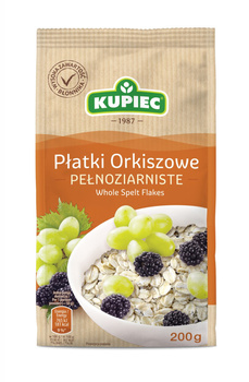 Kupiec Płatki orkiszowe pełnoziarniste 200 g