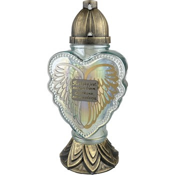 Znicz serce S2 tęcza skrzydła 2  sentencja 180g 66h