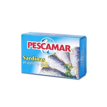 Sardynki w oleju słonecznikowym 115g/81g Pescamar