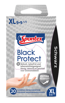 Spontex Black Protect 20 szt XL rękawice nitrylowe