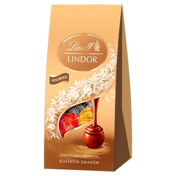 Lindt Lindor Praliny z czekolady mlecznej białej i gorzkiej 100 g