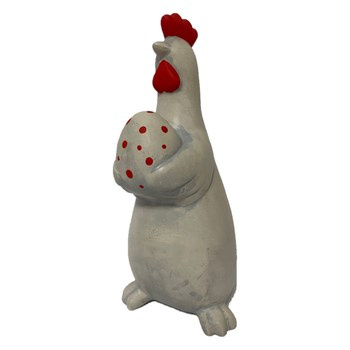 Kura gipsowa z jajem duża 25cm