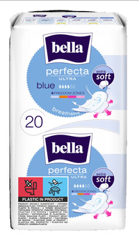 Bella Perfecta Ultra Blue Extra Soft Podpaski higieniczne 20 sztuk