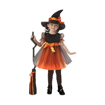 Strój dziecięcy - Czarownica z kapeluszem - rozmiar M