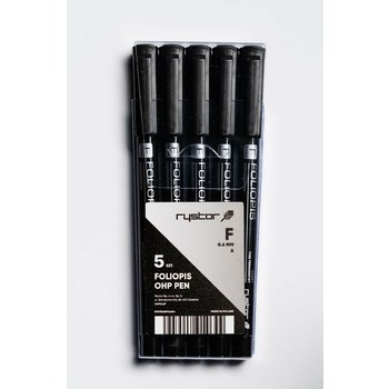 Foliopis FF-6 czarny 5szt etui  Rystor