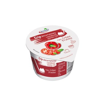 Dip śmietanowy z pomidorami, papryką i chili typu creme fraiche MLEKPOL 180g