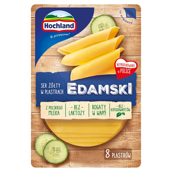 Hochland Ser żółty Edamski w plastrach 135 g