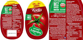 Kotlin Ketchup łagodny 450 g