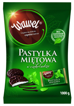Wawel Pastylka miętowa w czekoladzie 1000 g