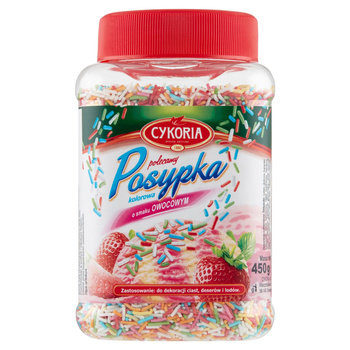 Cykoria Posypka kolorowa o smaku owocowym 450 g