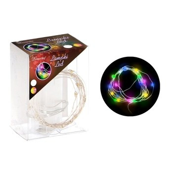 EM&EM Girlanda świetlna druciki 20LED multikolor 2,2m