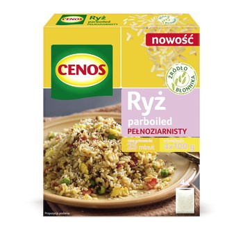Cenos Ryż parboiled pełnoziarnisty 400 g (4 x 100 g)