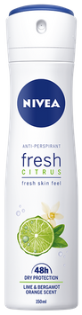 Nivea Fresh Citrus Antyperspirant Spray 150ml