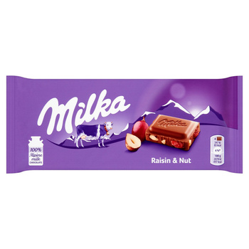 Milka Czekolada mleczna rodzynka i orzech 100 g