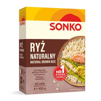 Sonko Ryż naturalny 400 g (4 x 100 g)
