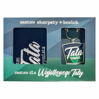 Zestaw dla Wyjątkowego Taty. Brelok i skarpety