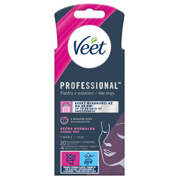 Veet Easy-Gel Plastry z woskiem skóra normalna 20 szt i 2 chusteczki