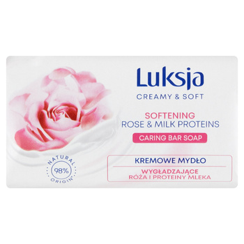 Luksja Creamy & Soft Kremowe mydło w kostce Róża i Proteinymleka 90g