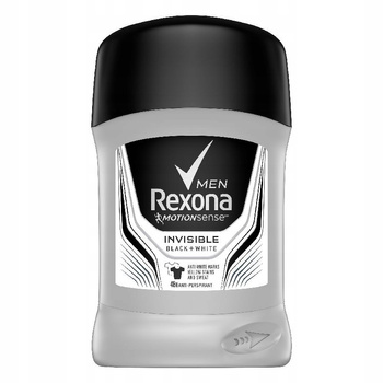 Rexona Men Invisible Black + White Antyperspirant w sztyfcie dla mężczyzn 50 ml