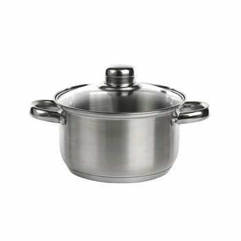 Garnek nierdzewny 1,9l. 16cm z pokrywą szklaną Altom Design