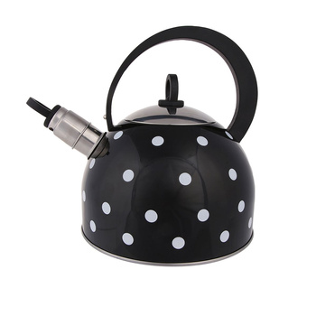 Czajnik nierdzewny 2,5l. Białe Kropki