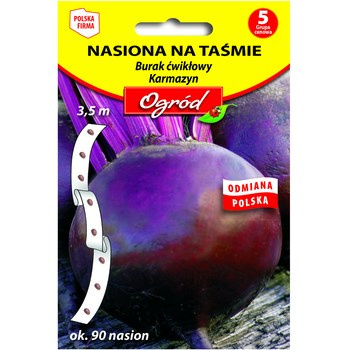 PlantiCo Nasiona na taśmie Burak ćwikłowy Karmazyn 3,5 m ok. 90 nasion
