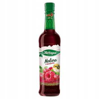 Herbapol Suplement diety syrop o smaku malinowo-żurawinowym 420 ml