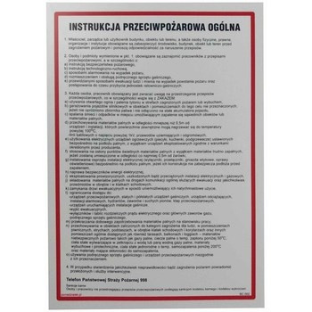 Tablica instrukcja przeciwpożarowa ogólna