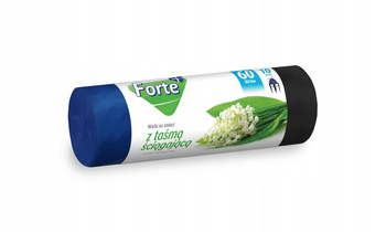 Forte+ Worki na śmieci z taśmą 60L 10 szt. LDPE