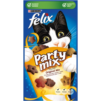 Felix Party Mix Original Mix Łakocie o smaku kurczaka wątróbki i indyka 60 g