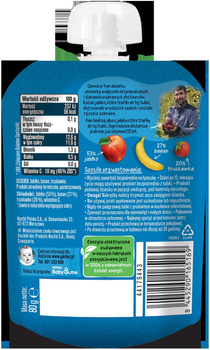 Gerber Deserek w tubce jabłko banan truskawka po 6 miesiącu 80g