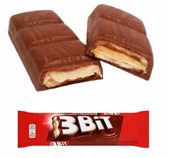 3Bit Baton w czekoladzie mlecznej z nadzieniem mlecznym i herbatnikiem 46 g