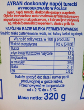 Maluta Ayran Turecki przysmak 320g