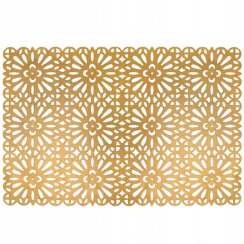 Mata stołowa pvc/ps 30x45cm prostokątna złota