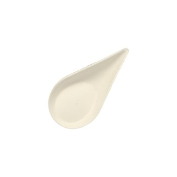 "Fingerfood" - talerze z trzciny cukrowej, "pure", 10,5 cm x 5,7 cm, kolor: biały, "Drop", 50 szt