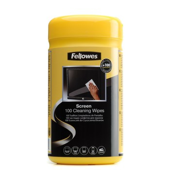 Fellowes ściereczki nasączone do ekranów  tuba 100 szt.