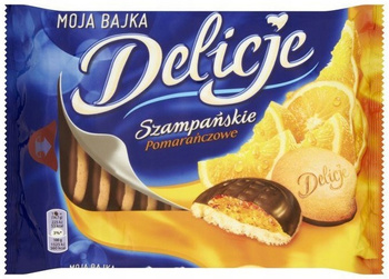 Delicje Szampańskie Biszkopty z galaretką pomarańczową oblewane czekoladą 294 g