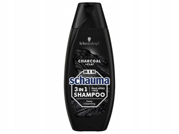 Schauma Men Deep Cleansing Szampon do włosów twarzy i ciała dla mężczyzn z węglem i glinką 400 ml