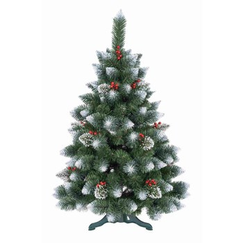 Choinka sosna śnieżona z czerwoną jarzębiną 120 cm