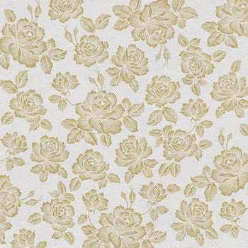 Serwetka PAW Professional Dinner Subtle Roses (gold), Serwetki 1-warstwowe 40x40cm składane 1/4 50szt. w paczce.