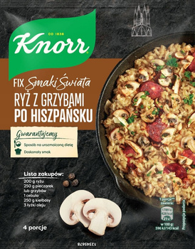 Knorr Fix Smaki Świata Ryż z grzybami po hiszpańsku 33 g