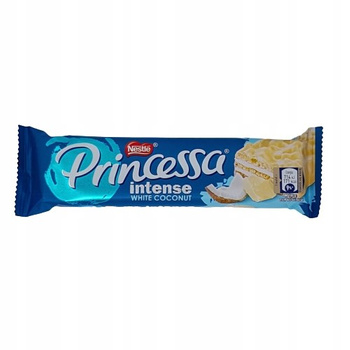 Princessa Intense White Coconut Wafel z kremem kokosowym oblany białą czekoladą 30,5 g