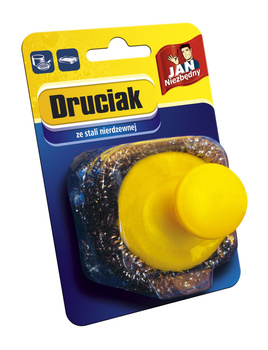 Jan Niezbędny Druciak spiralny ze stali nierdzewnej z uchwytem 1 szta