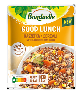 Bonduelle Good Lunch Kaszetka Mieszanka marchwi ciecierzycy kukurydzy i komosy ryżowej 250 g